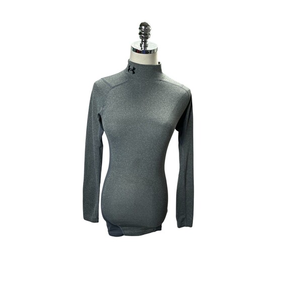 Under Armor Sweatshirt Women's Size XS Gray Compression Cold Gear Turtle Neck - Picture 1 of 7